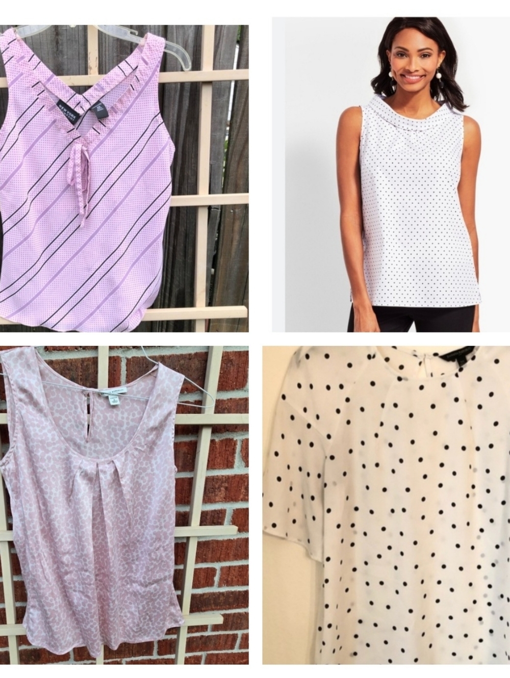 4 Blouses Banana Republic, NY & Co, Talbots XS